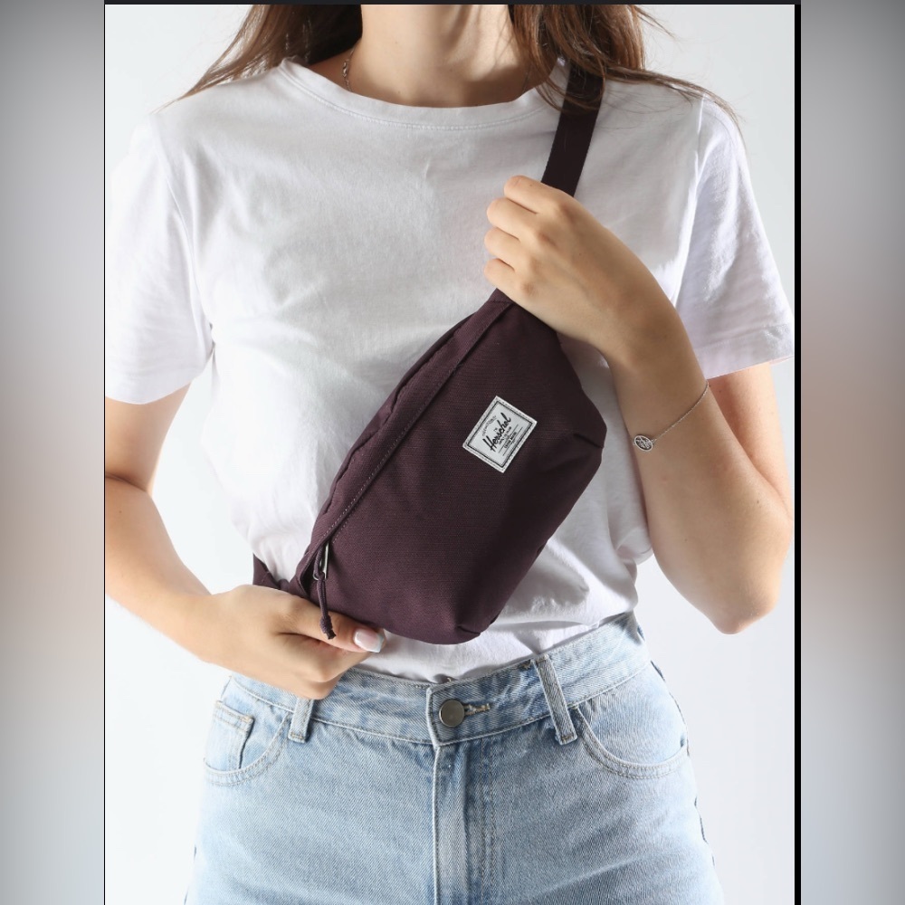 Herschel Supply Co. Classic Hip Pack-Fanny Pack-Waist Bag-Maroon-Zip-Buckle
